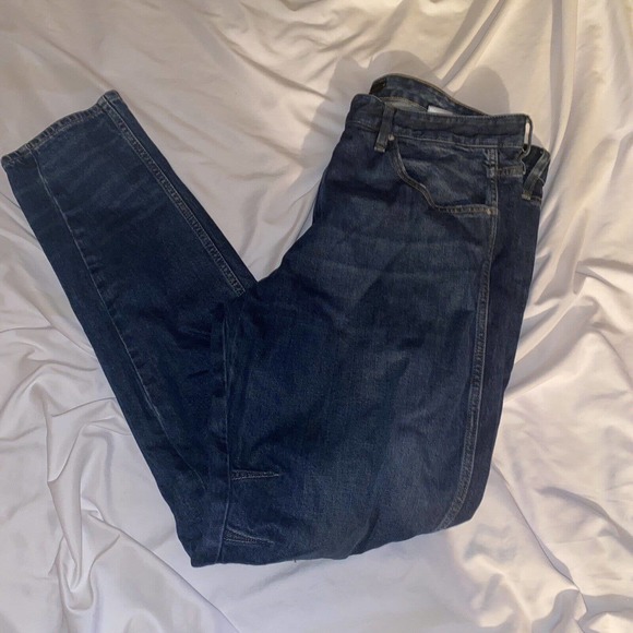 HUDSON Bow Legged Denim Jeans Men Size 38 Tapped Bagged Blue M726DPP - Picture 4 of 14